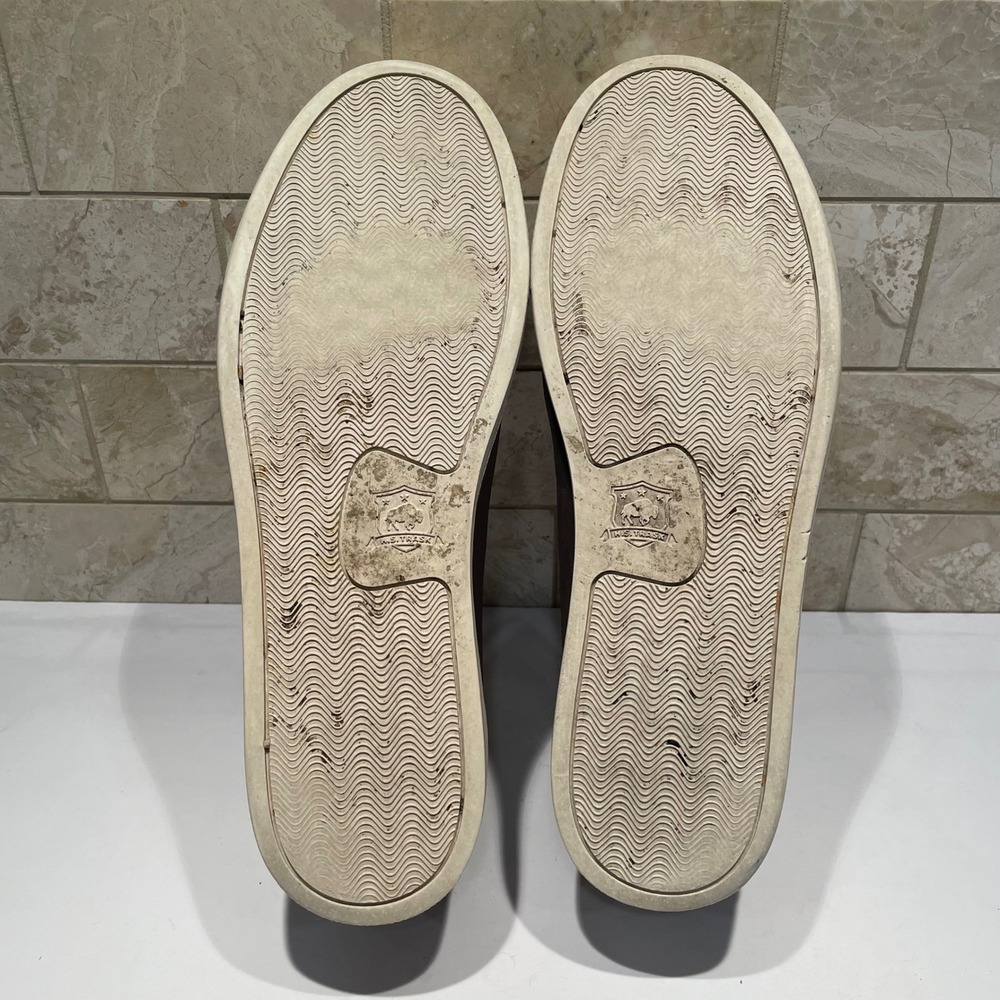 Trask Alder Mens Gray Sheepskin Leather Low Top Sneakers Size 11M Luxury Shoes - Picture 7 of 7